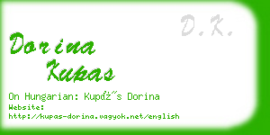 dorina kupas business card